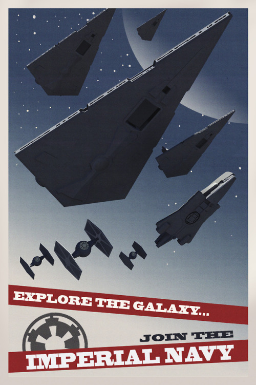 starwars:  To celebrate the upcoming Star Wars Rebels, Lucasfilm and Disney XD sent out these limited edition Imperial propaganda posters by Amy Beth Christenson to 2,500 lucky people.