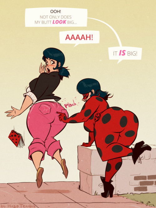   Commission - Miraculous Ladybugs - Pinch - Cartoon PinUp  Ladybug is all grown up now and people call her Miracoulass Ladybutt :)  It’s a flat color commission for http://azure-wind.deviantart.com  who asked for chubby/BBW adult version of this