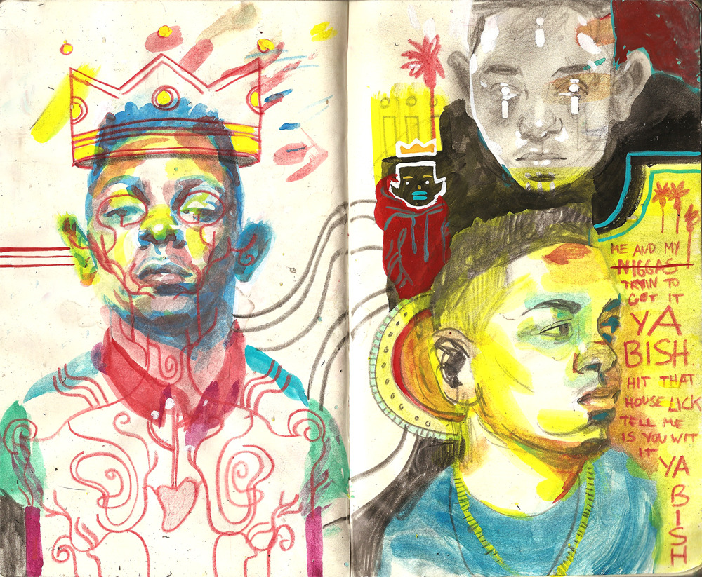 Richie Pope Even More Kendrick Lamar Sketches Working On The