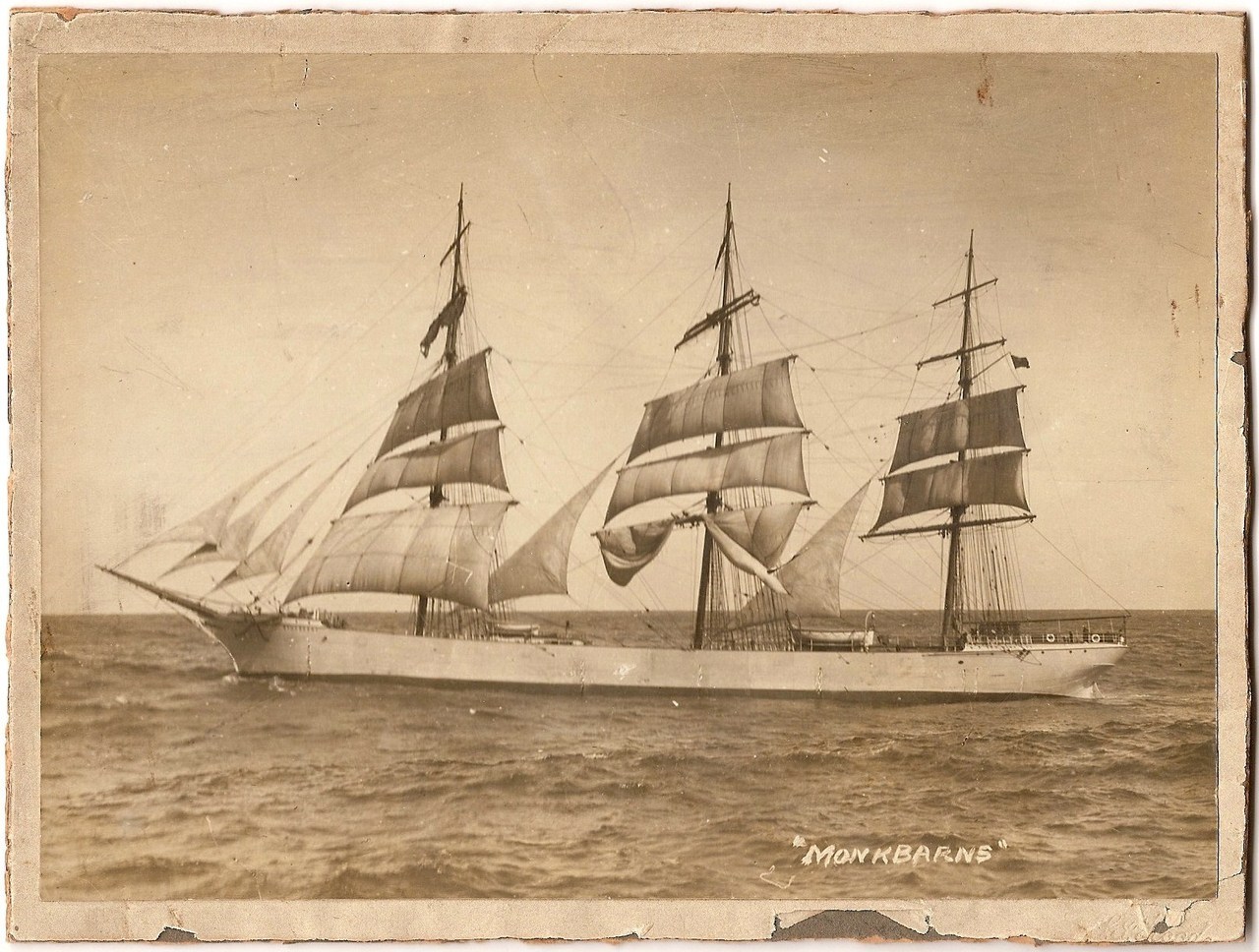adventures-of-the-blackgang:  Square rigger Monkbarns