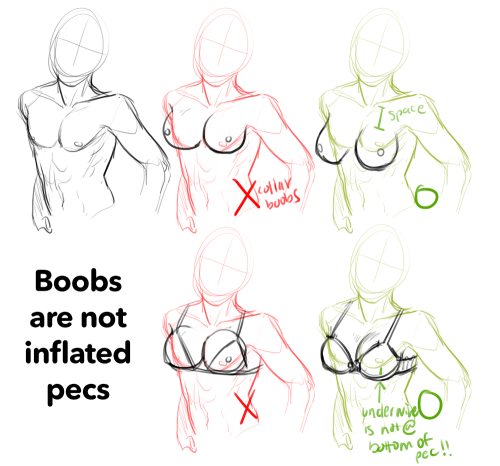 shattered-earth:  I feel like i’m so close to understanding why people can’t draw boobs. I think i’ve figured out one more step of the puzzle, specifically why collar boobs. Other than the fact that people think boobs are naturally super perky,