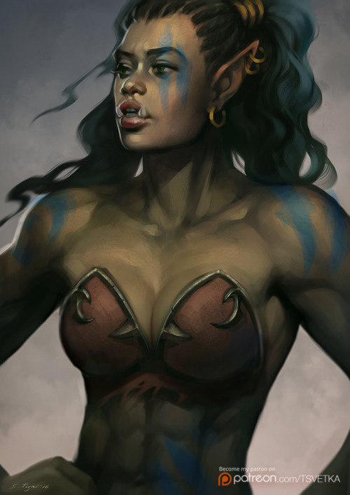 svetlanatigai:This is my fanart of Garona from World of Warcraft I drew on June 9 during my twitch s