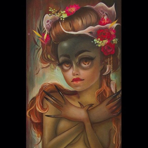 Sneak peek of my new piece “ Menina Cuca "for the upcoming show  at @spoke_art with the talented @craww ! Opening reception is this Thursday, Oct. 3! Please contact spokeartgallery@gmail.com for a collectors preview or any other inquiries !