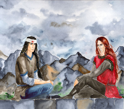 petitedilly:Barad-Eithel by ~Filat“Fingon and Maedhros on the wall of Barad-Eithel.”