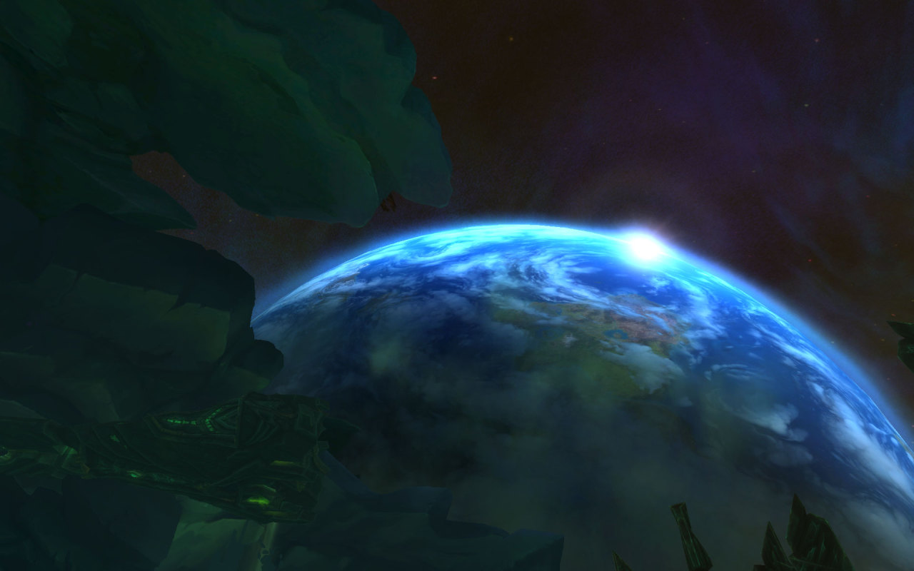Azeroth, from Argus. #World of Warcraft #scenery#Legion