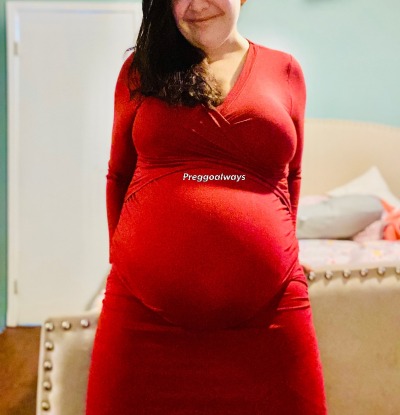 Porn Pics preggoalways:2 days till my due date 😊