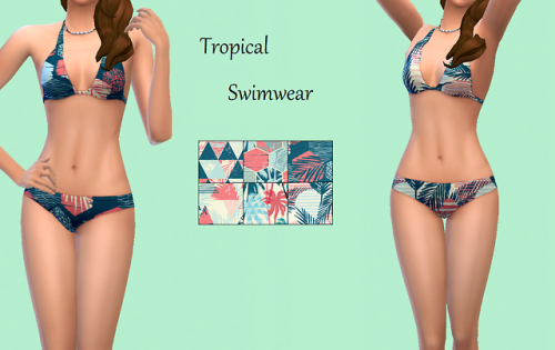 Tropical SwimwearToday I have some new recolors of a BG bikini in six tropical patterns.. Enjoy!Down