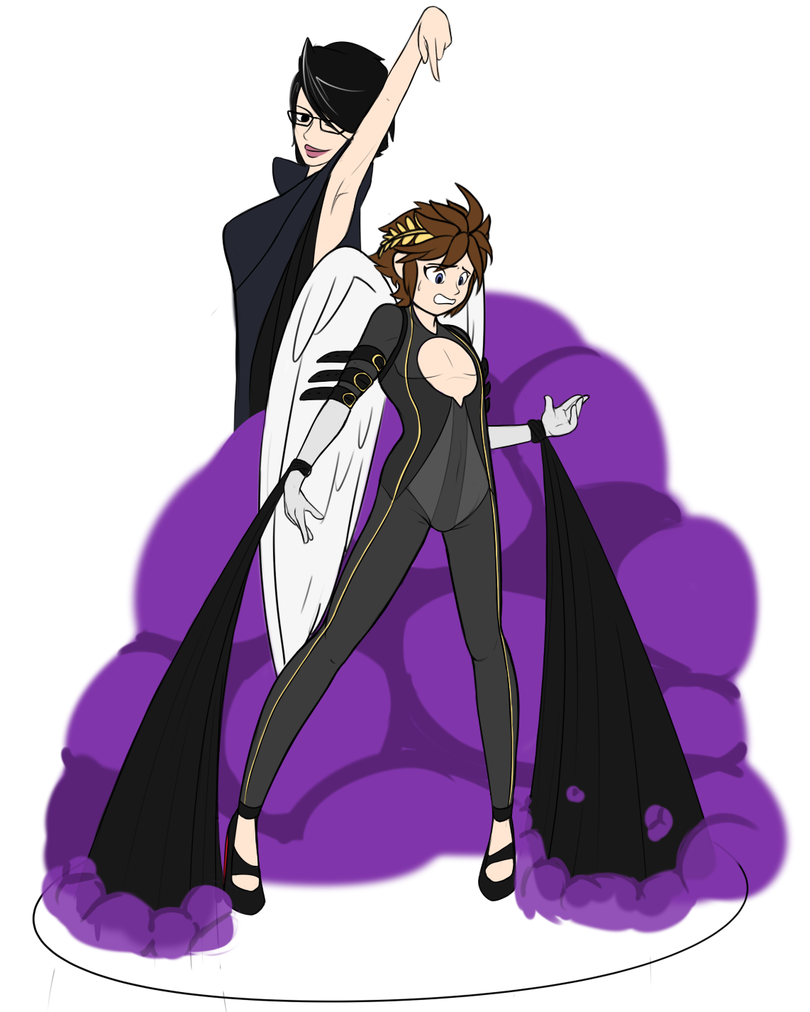 delicioustraps2:sealguy:Bayonetta making Pit wear her outfit, it was a ...