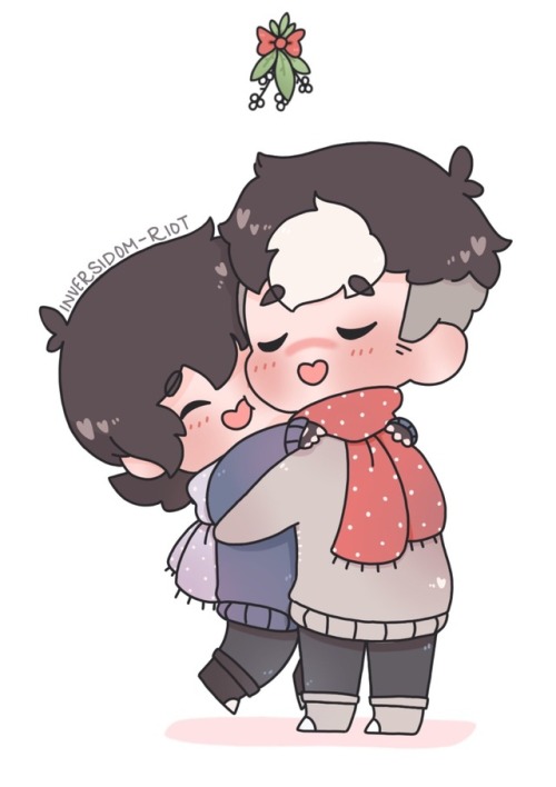 pastelvoodoo:Day 23 // Under the Mistletoe Pt.2 ; Hugging is the new kissing