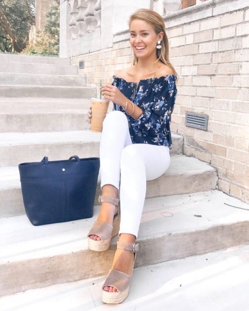 becominggirlj:Love me an iced coffee. What is your coffee drink of choice? I love this outfit ;-)&nb