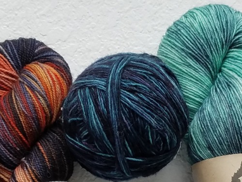 Debating on a trio for a shawl. I love both in different ways&hellip;.I guess I&rsquo;ll hav