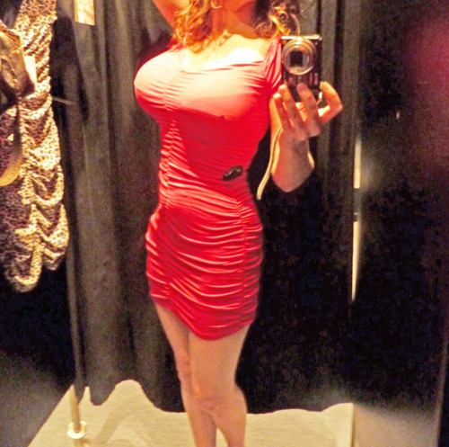 freesia-hw: Live from the shop, Trying on a super sexy tight dress, what you think