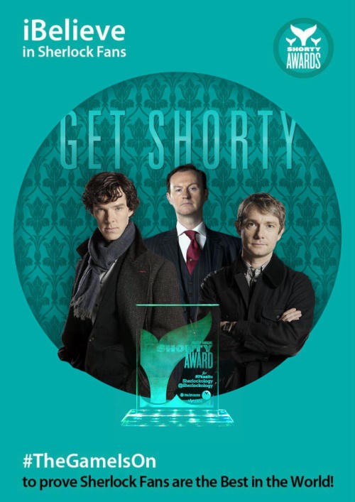 sherlockology:Another 10 posters in support for Sherlockology in the Shorty Awards for Best Fansite.