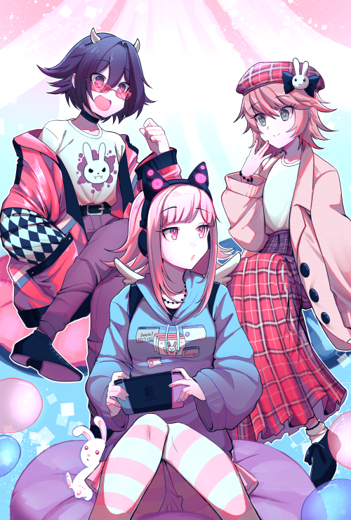 Gamer kid hangout My full piece for @danganfashionzine !!