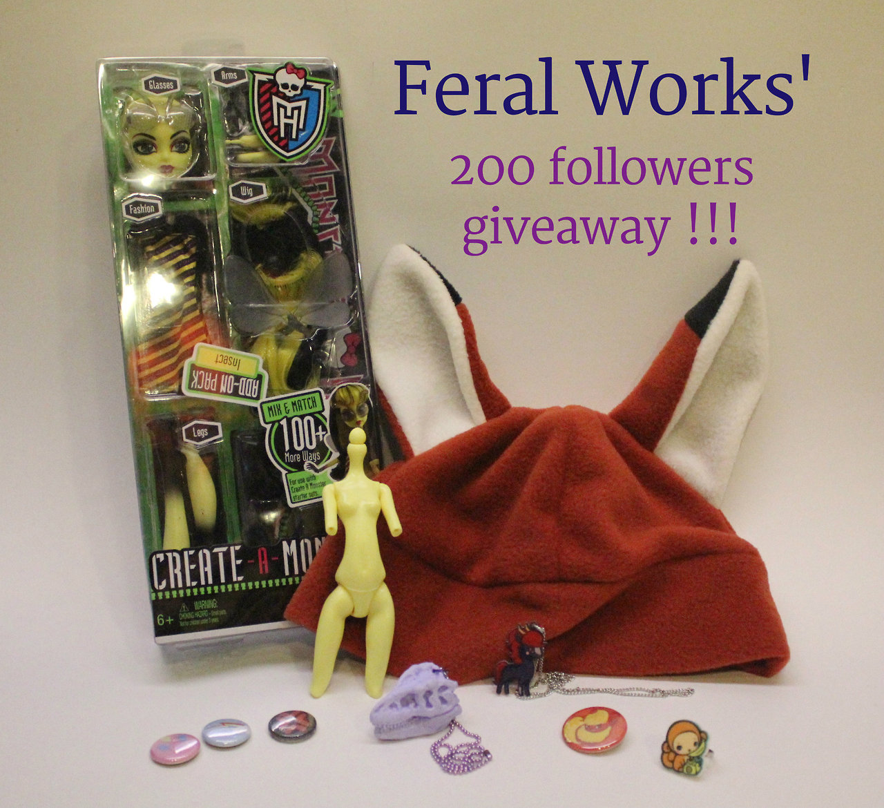 feralworks:   200 Followers Giveaway!!! As promised, here’s my 200 follower giveaway!Included