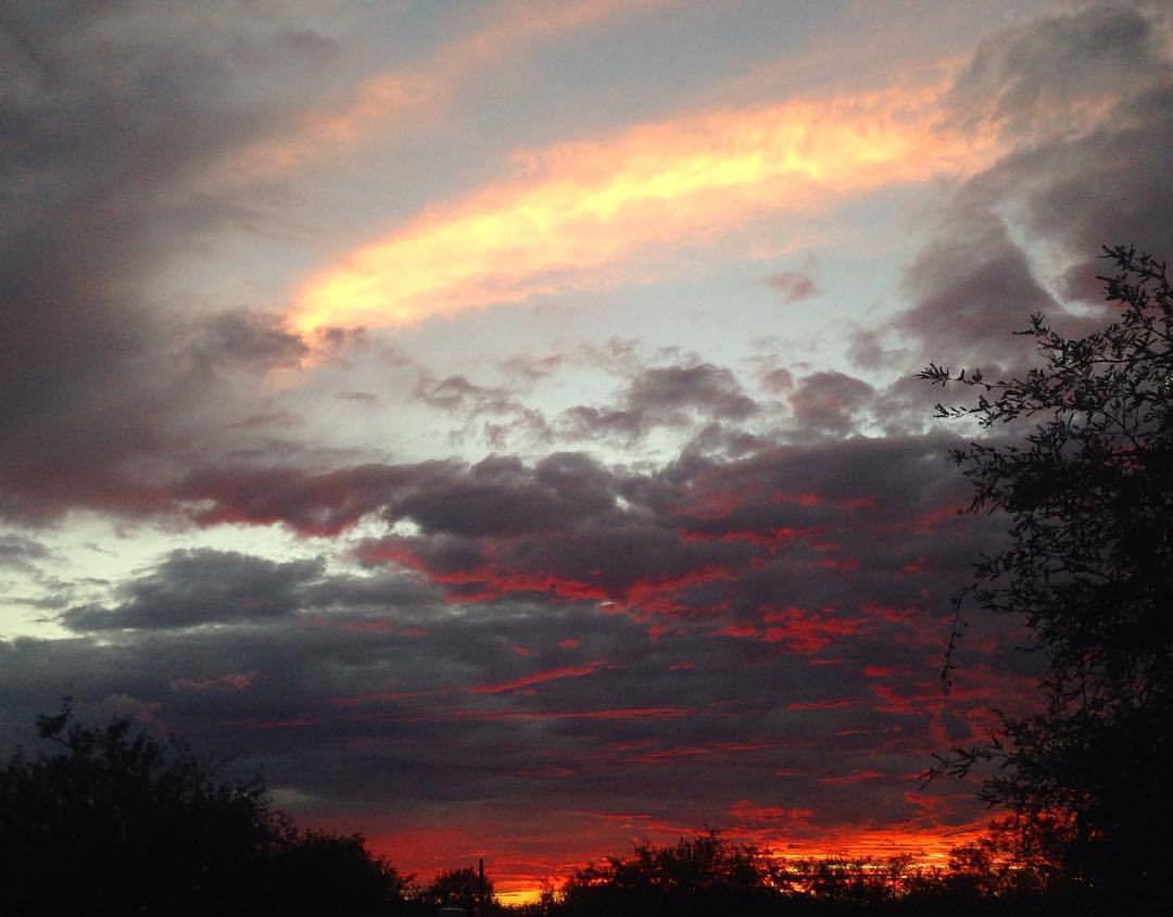 The #storm passes #Tucson #az #arizona #sunset