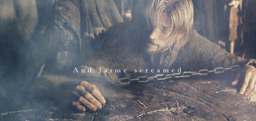 lupintonks:  They mean to scare me. The fool hopped on Jaime’s back, giggling,