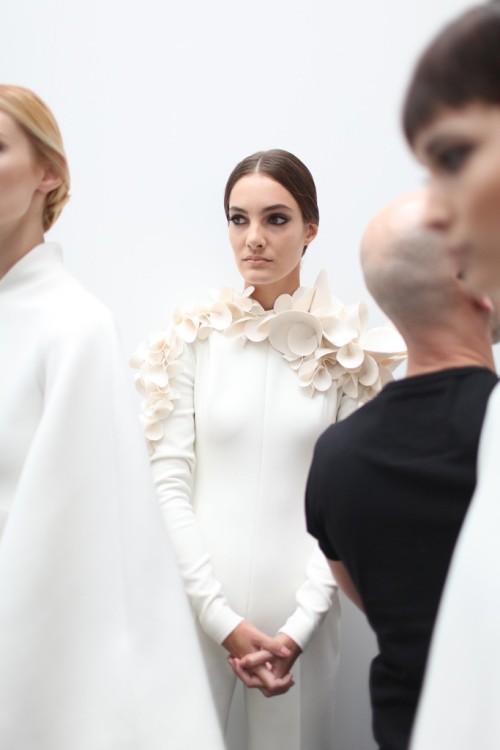 labellefabuleuse: Backstage at Stephane Rolland Haute Couture, Spring 2013