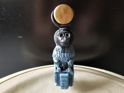 twofacingshrines: -Baboon Djehuty / Thoth Sculpt-   Give praise to Djehuty,make rejoicing to Him eve