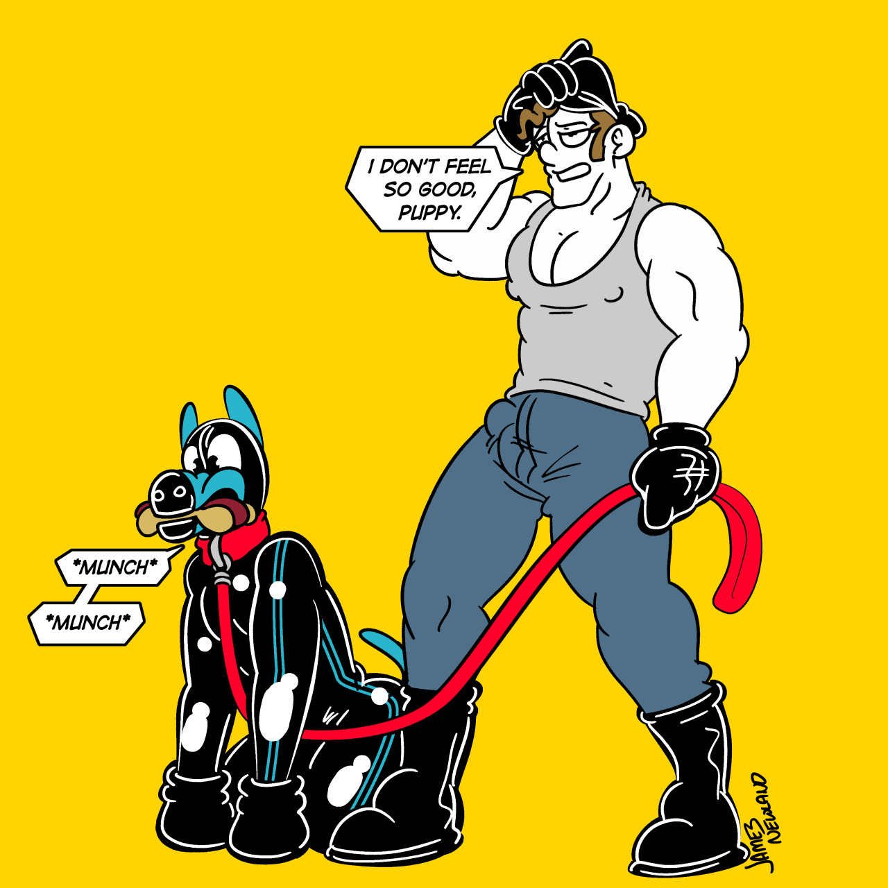 He wasnt a masc dom top at all!
It was a rubber gimp in disguise the whole time.
Unmasking is a big thing for me, curse you Scooby Doo.
Check me out on Twitter | Patreon  #disguise#human suit#pupplay#gimp#transformation