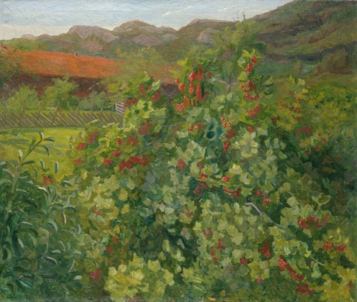 The Currant Bush  -    Thorvald Erichsen, 1905Norwegian. 1868-1939Oil on canvas, 100 x 117.5 cm