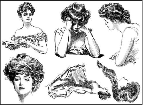 La Gibson girl es considerada el primer ideal de belleza femenina en los Estados Unidos. Creada por 