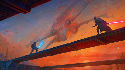 thetaoofzoe: darthluminescent: Luke vs Vader // by Dmitriy Bessonov This is what would happen if Emp