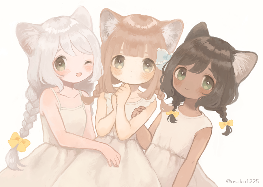 Nya Sakuu オリジナル みつあみちゃんず 飴うさこ のイラスト Pixiv