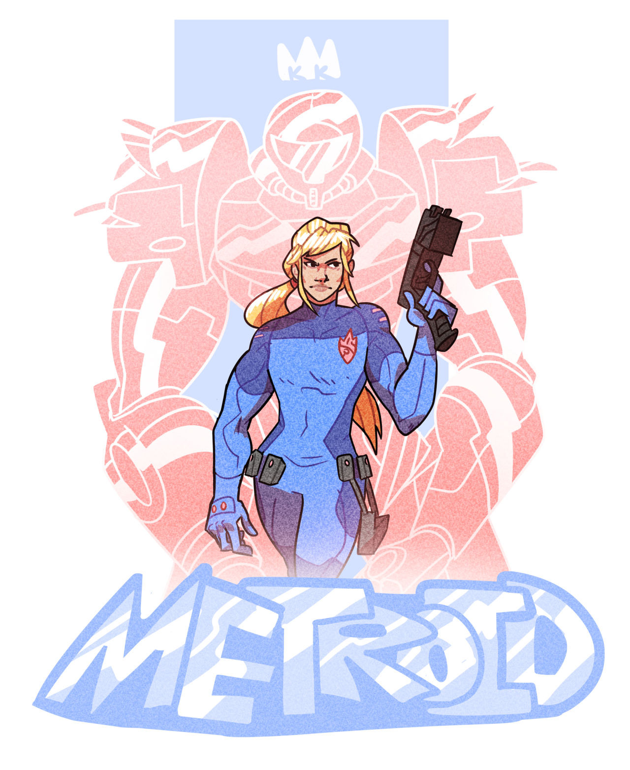 kingkaijuice:  I pretty much based this Samus off of her old design, where she was