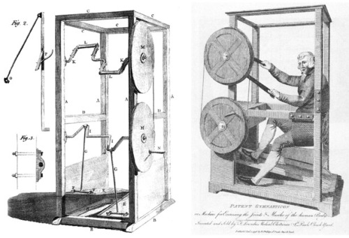 Exercise machine designed by Francis Lowndes, 1798.