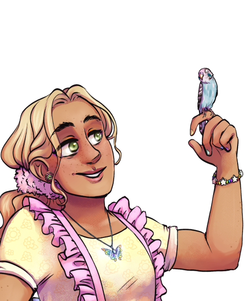 emsartwork: Barbie Girls: Elina (ft. bibble the parakeet)