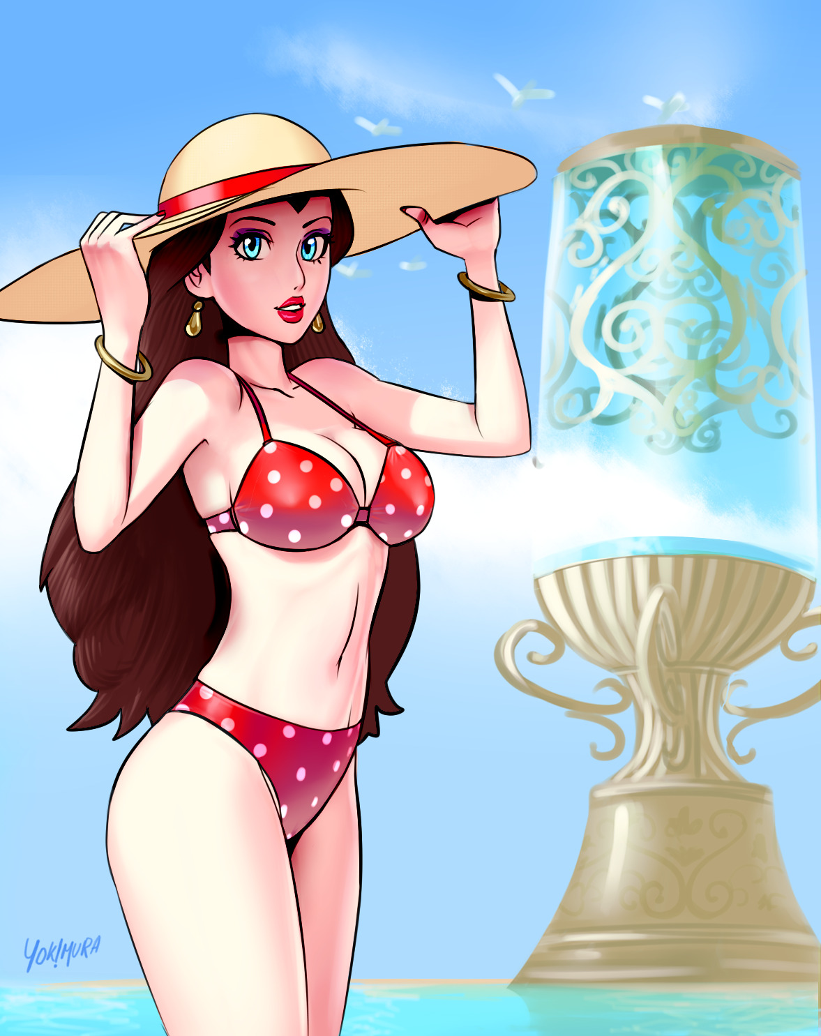 yokimura-art: Pauline and Mario, together at the beach.  Finally had enough free