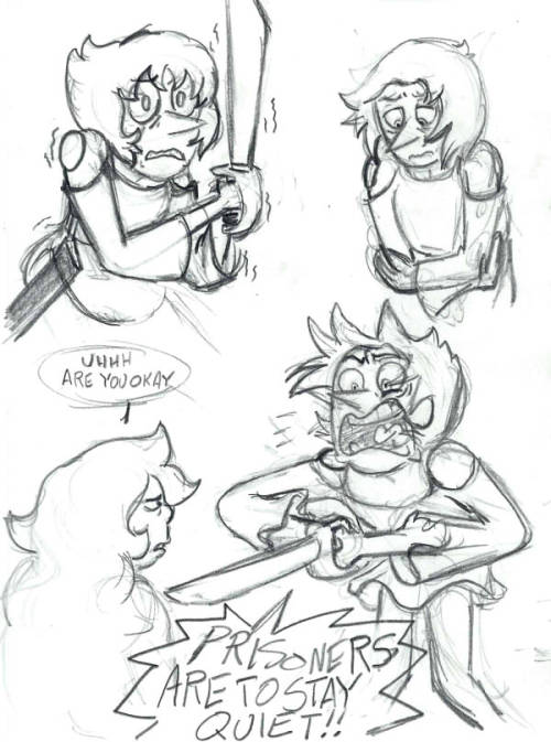 yunisverse:  a few nights ago i had a dream about some poor untrained pearl who was sent to catch the CG as some sort of Zim-esque fool’s errand and she knows she has no chance but dangit she’s gonna TRY