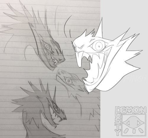 dusty-demon:  A rat themed barghest I doodled in my  notes a while ago. Idk what I’ll use him for but I love this nasty rat boy.