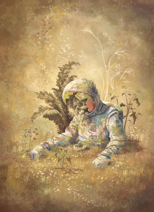 ktt: Desert Astronaut by Kayla Harren This image was inspired by the book BORNE by Jeff VanderMeer