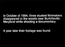 classichorrorblog:The Blair Witch ProjectDirected by Daniel Myrick and Eduardo Sánchez (1999)man rem