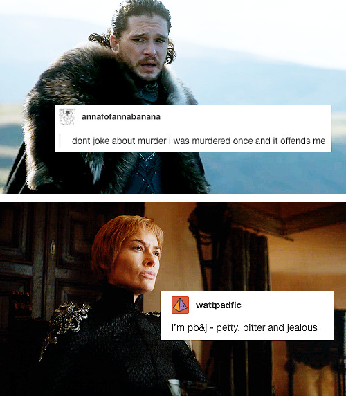 lady-feral: intoasylum: game of thrones [part 2] | text posts Is it possible that I am somehow both Arya and Brienne at any given moment? 