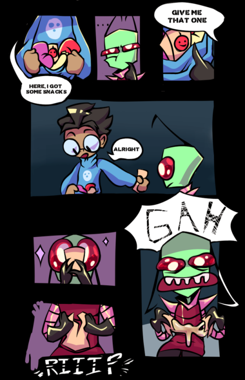 bowlibie: Page one of my lil comic thing. Next page will be done,,,when i feel like it. Zim doesnt k