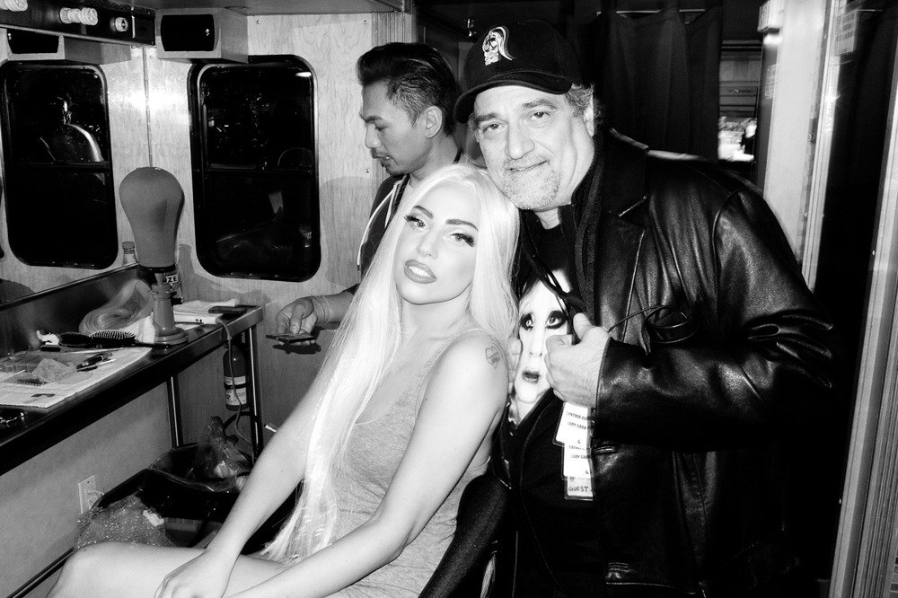terrysdiary:  Gaga and her Dad backstage. 