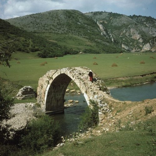 unsubconscious:This 18th century bridge over the river Uvac is today at the bottom of Lake Uvac. September 19, 1975. Serbia. Mirko Kovačević
