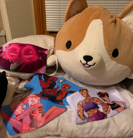 I got my masks! Brutus can’t wear them because he’s such a sausage but he’s