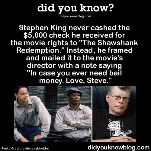 did-you-kno:  Stephen King never cashed the adult photos