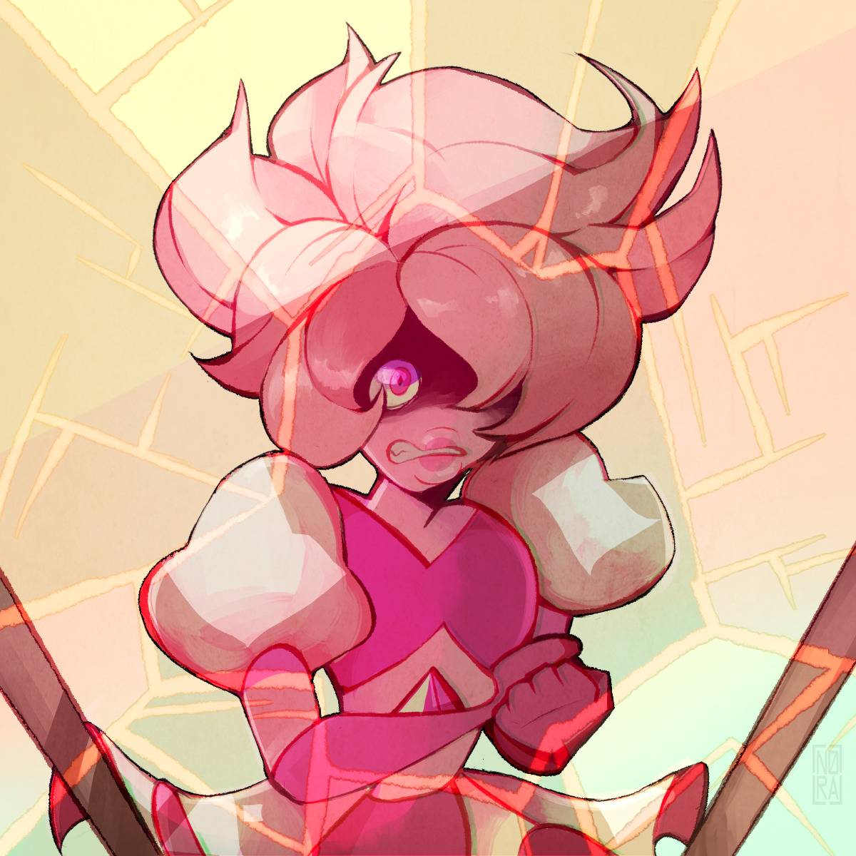 n0rara: Pink and Angry