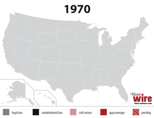 ohitsryan: npr: A neat Gif that explains the progression of same sex marriage law, 1970 - this mor