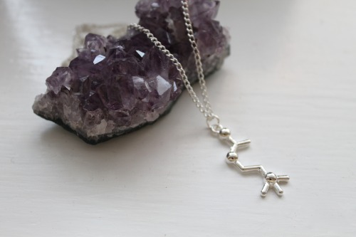 jeziejewelry:  The Molecule Collection from Jezie Jewelry 1. Acetylcholine Molecule NecklaceAce