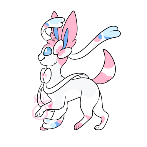 cheeziesart:  I had an idea for pied eeveelutions and wondered what they’d look like. Shinies are here 