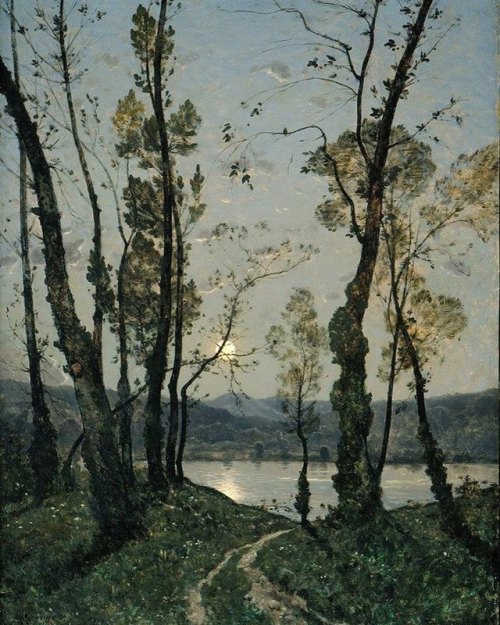 fravery: «Clair de lune», 1889 by Henri-Joseph Harpignies