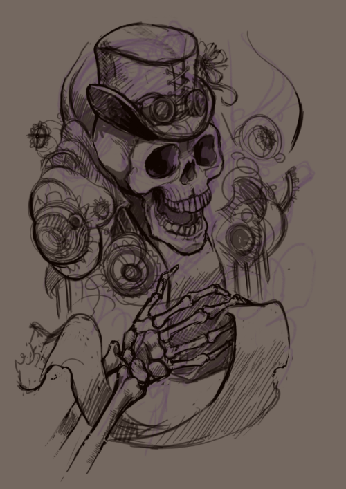 Croquis pour mon projet pour le concours “Tattoomaton”.???, Gimp, 17/12/2014