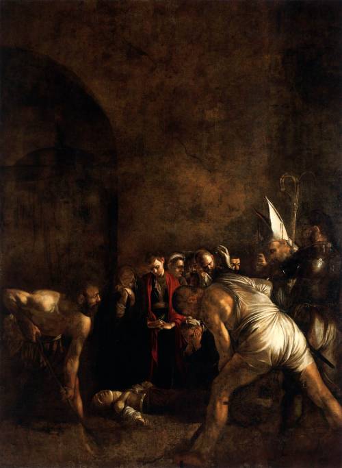 Caravaggio, Seppellimento di Santa Lucia, 1608.