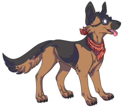 Dogmeat with goggles is all so perfect, and of course, tongue out and happy-looking!!(Source)